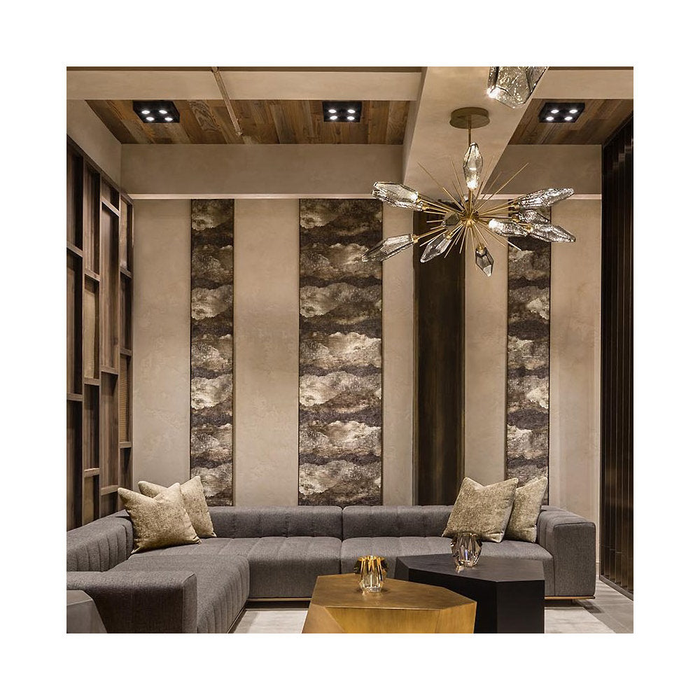 Rock Crystal Oval Starburst Chandelier