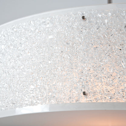 Textured Glass Drum Pendant