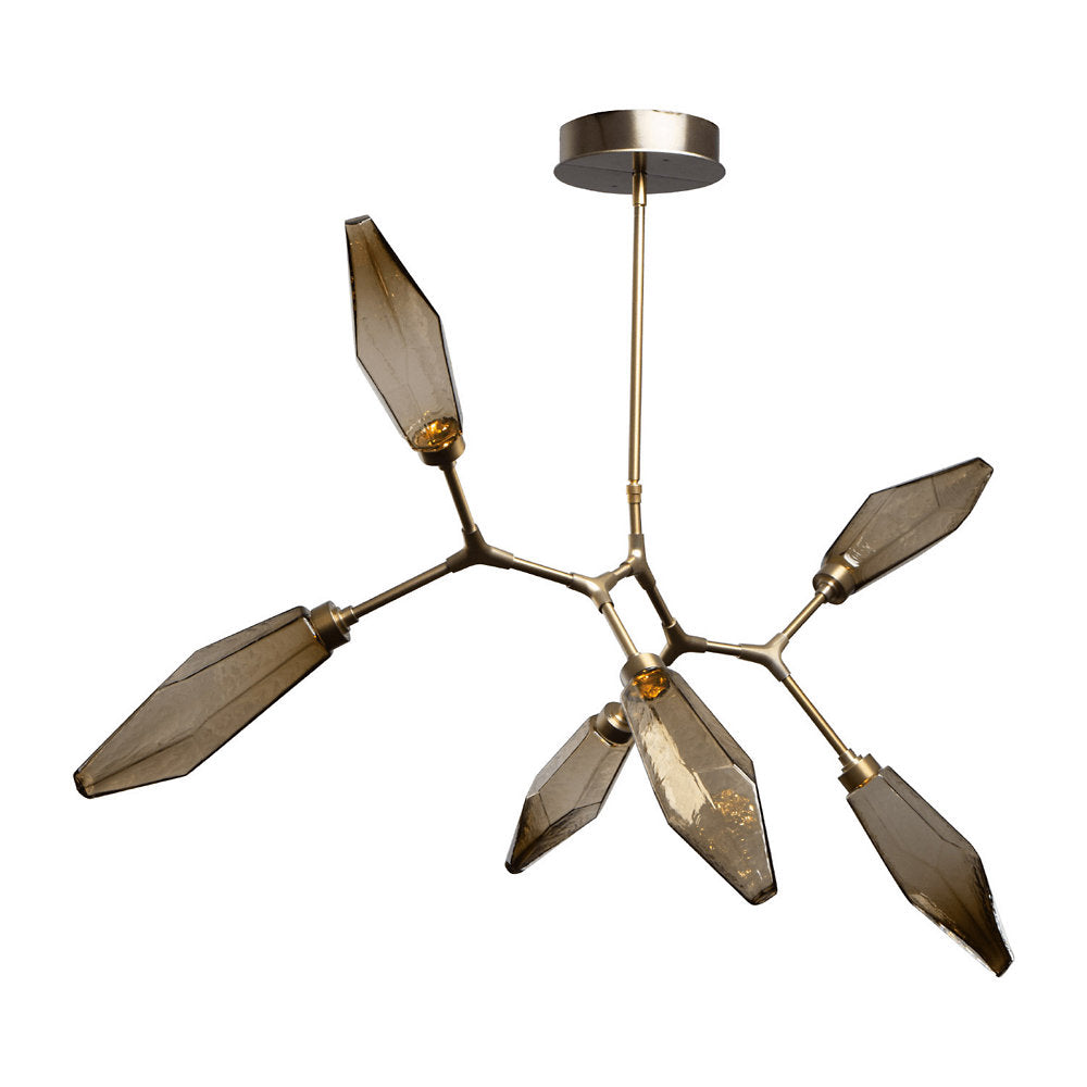 Rock Crystal Modern Branch LED Chandelier
