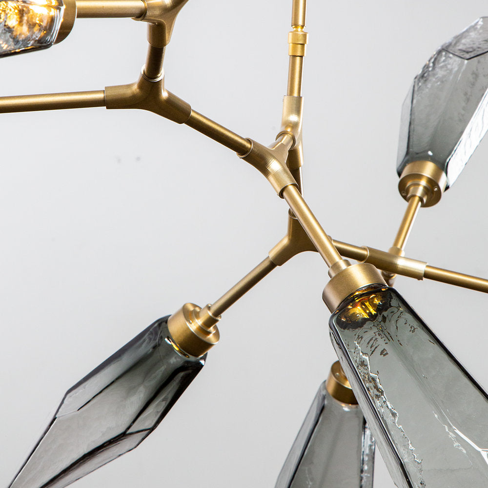 Rock Crystal Modern Branch LED Chandelier