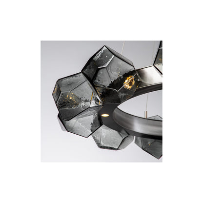 Gem Radial Ring LED Chandelier
