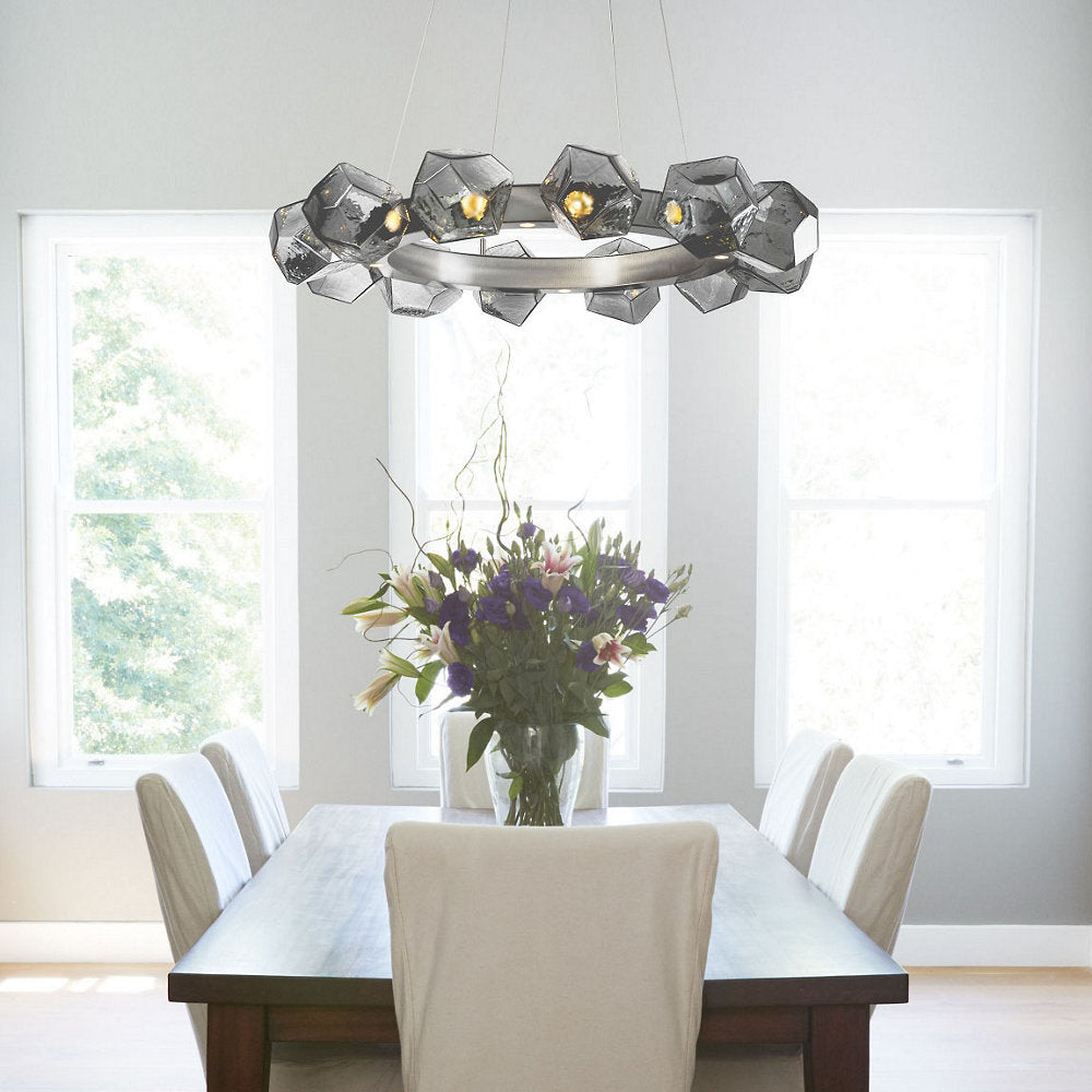 Gem Radial Ring LED Chandelier