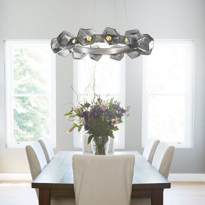 Gem Radial Ring LED Chandelier