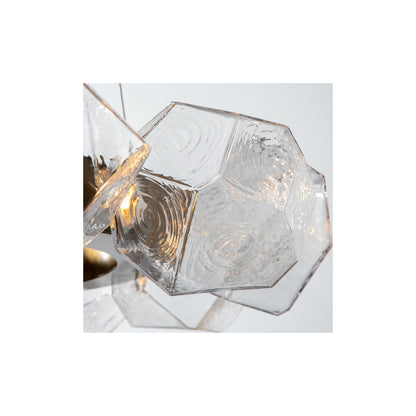 Gem Radial Ring Two-Tier LED Chandelier