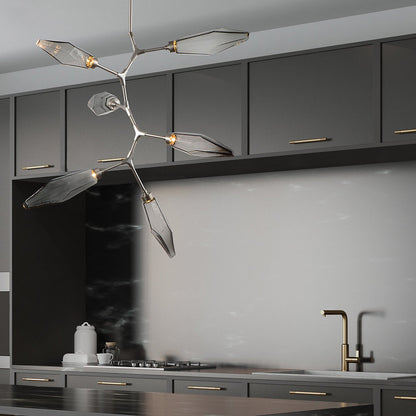 Rock Crystal Modern Vine LED Chandelier