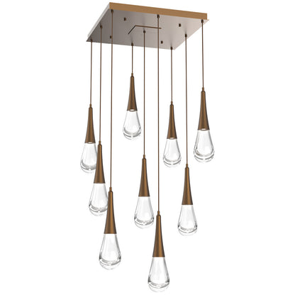 Raindrop Square LED Multi-Light Pendant
