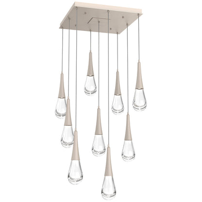Raindrop Square LED Multi-Light Pendant