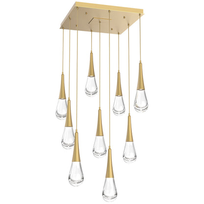 Raindrop Square LED Multi-Light Pendant