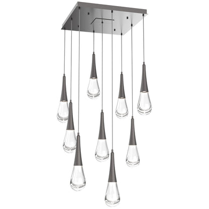 Raindrop Square LED Multi-Light Pendant