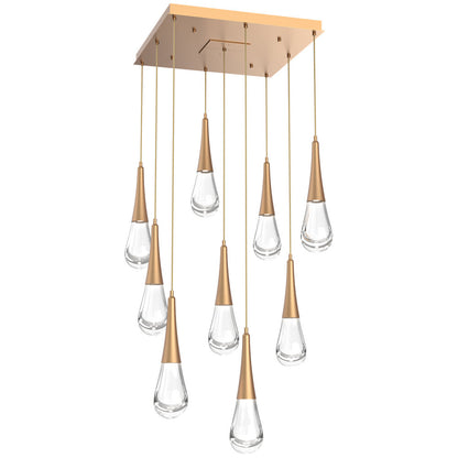 Raindrop Square LED Multi-Light Pendant