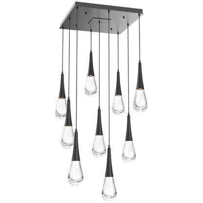 Raindrop Square LED Multi-Light Pendant