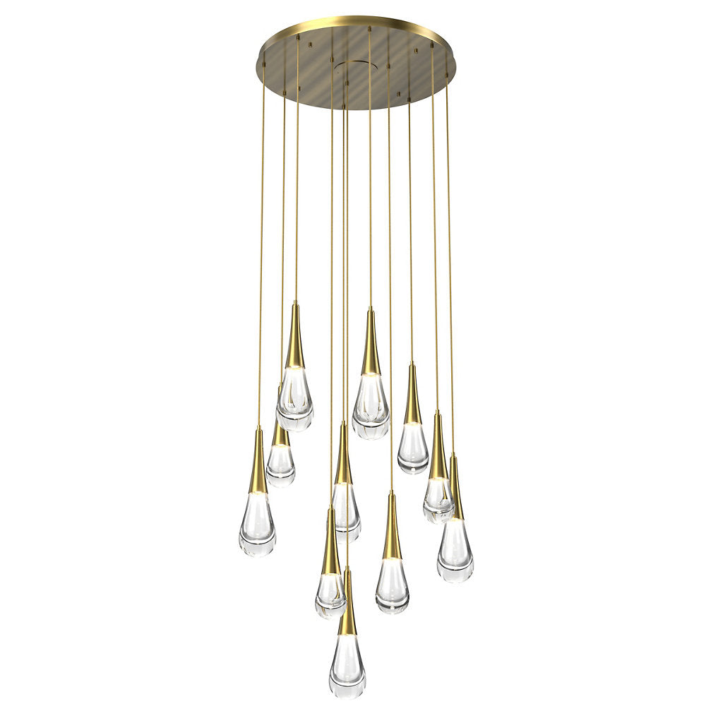 Raindrop Round LED Multi-Light Pendant