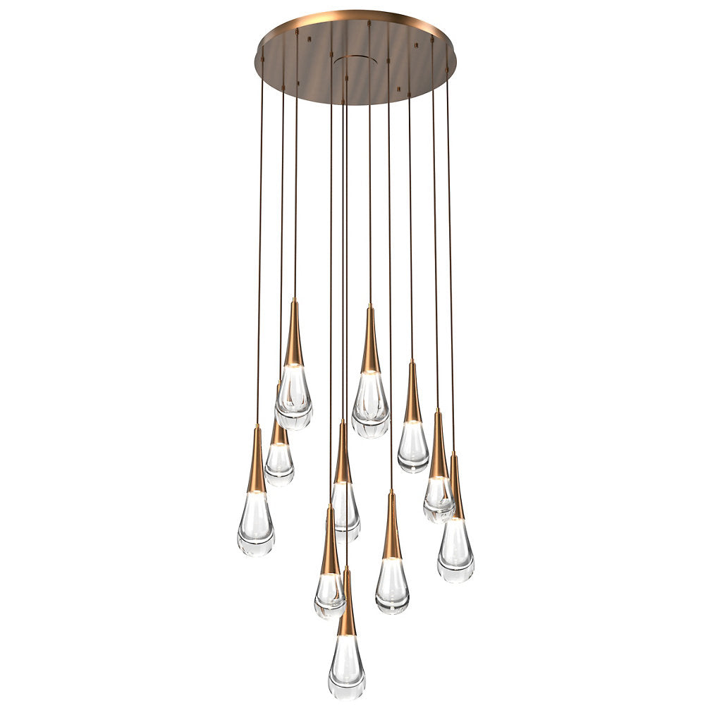 Raindrop Round LED Multi-Light Pendant