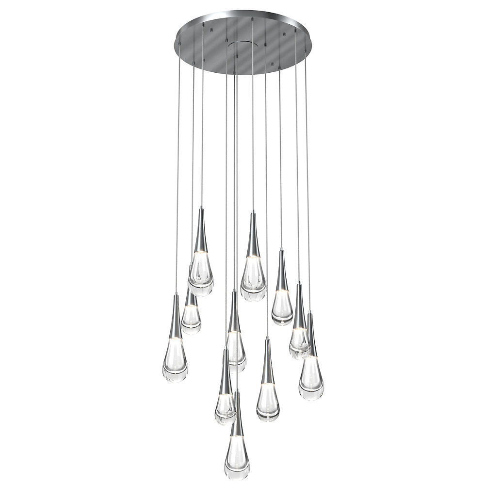 Raindrop Round LED Multi-Light Pendant