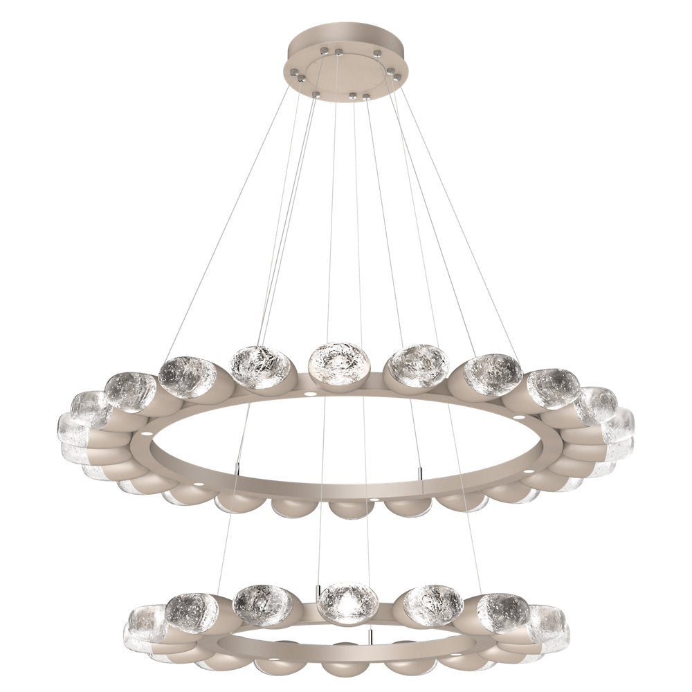 Pebble LED Double Ring Chandelier