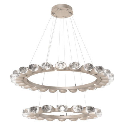 Pebble LED Double Ring Chandelier