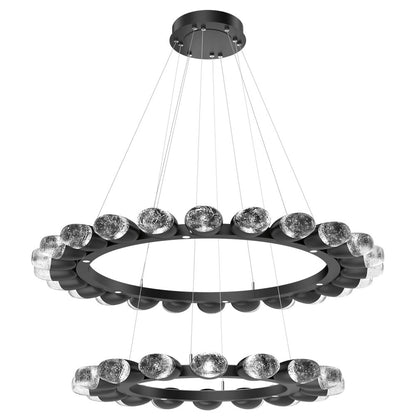 Pebble LED Double Ring Chandelier