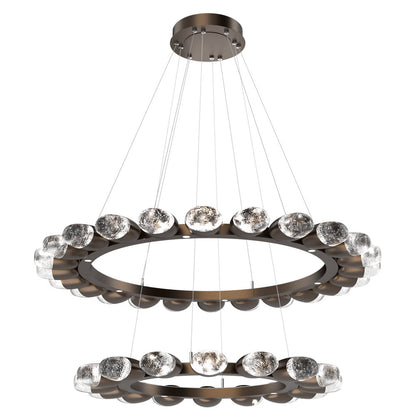 Pebble LED Double Ring Chandelier