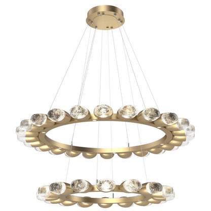 Pebble LED Double Ring Chandelier