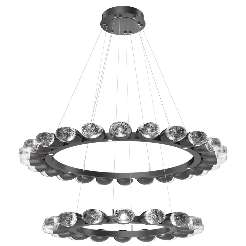 Pebble LED Double Ring Chandelier