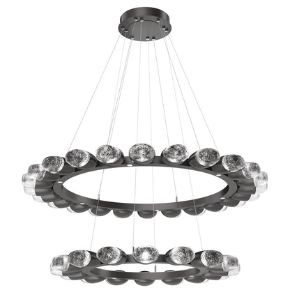 Pebble LED Double Ring Chandelier