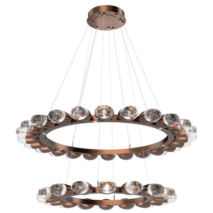 Pebble LED Double Ring Chandelier