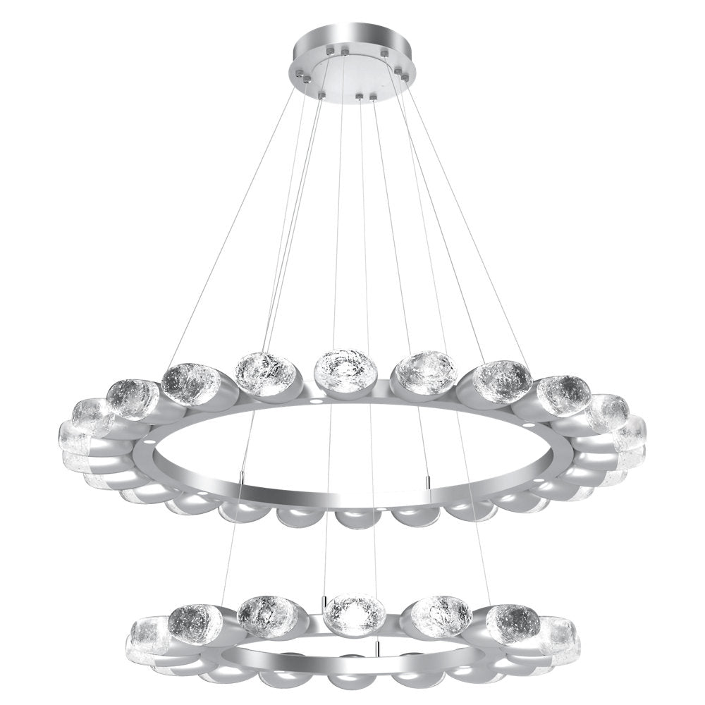 Pebble LED Double Ring Chandelier