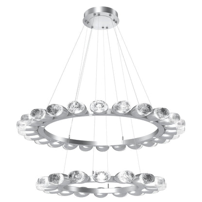 Pebble LED Double Ring Chandelier