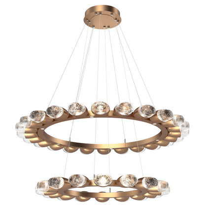 Pebble LED Double Ring Chandelier