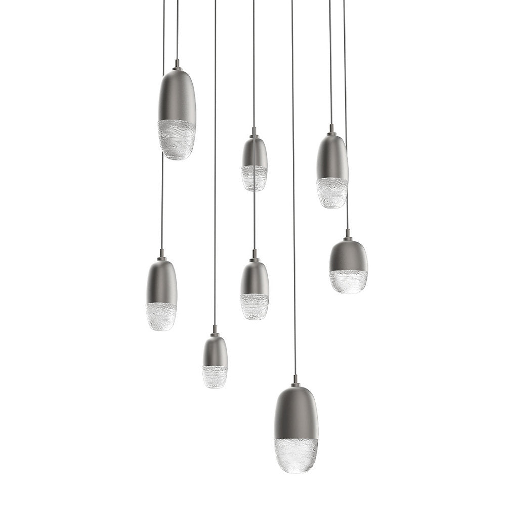 Pebble LED Round Multi-Light Pendant