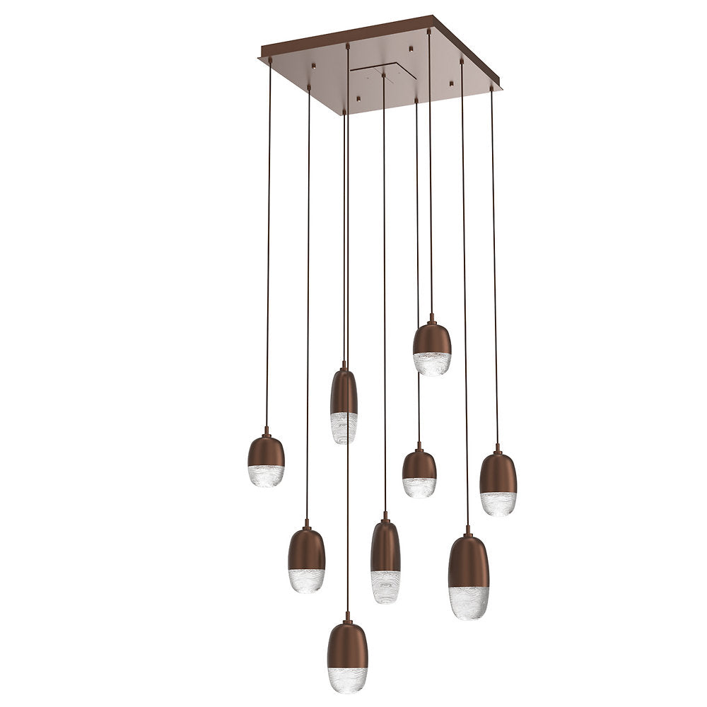Pebble LED Square Multi-Light Pendant