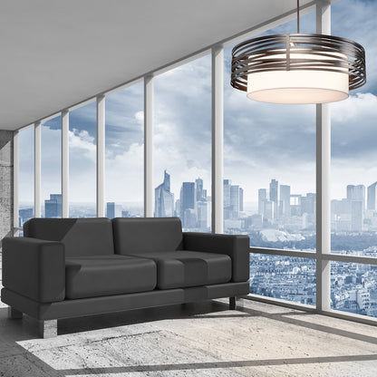 Tempest Drum Pendant with Shade