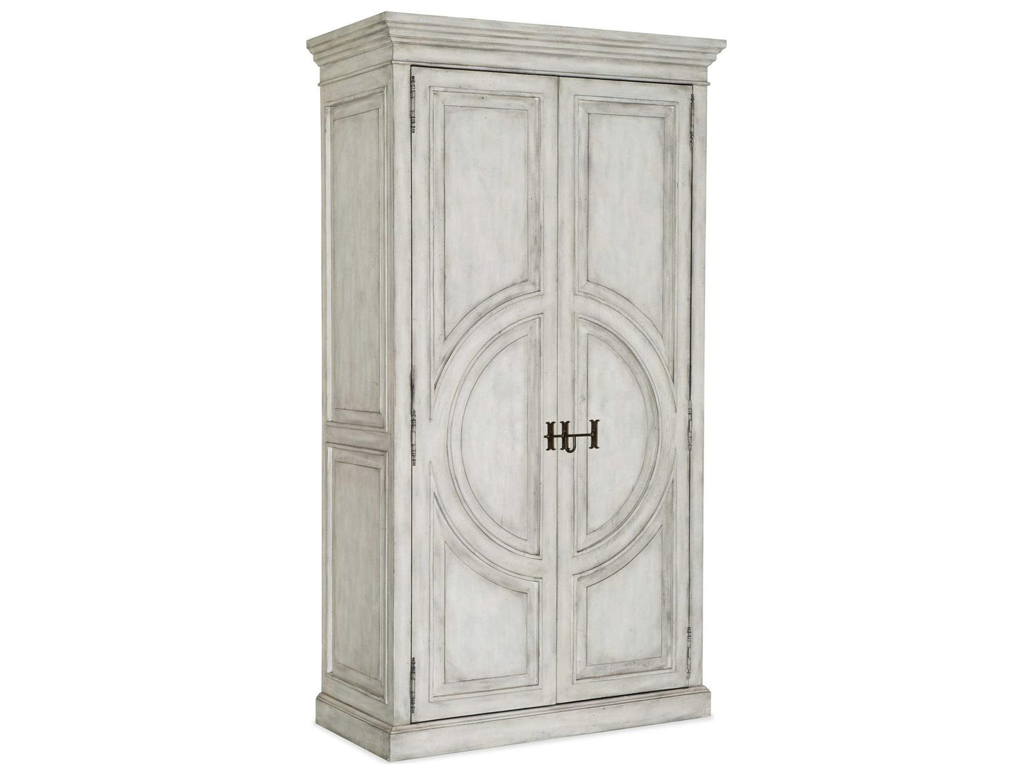 Boheme Bilzen Wardrobe in Whitewash with Merion Blue Interior