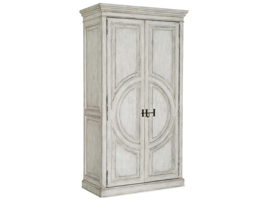 Boheme Bilzen Wardrobe in Whitewash with Merion Blue Interior