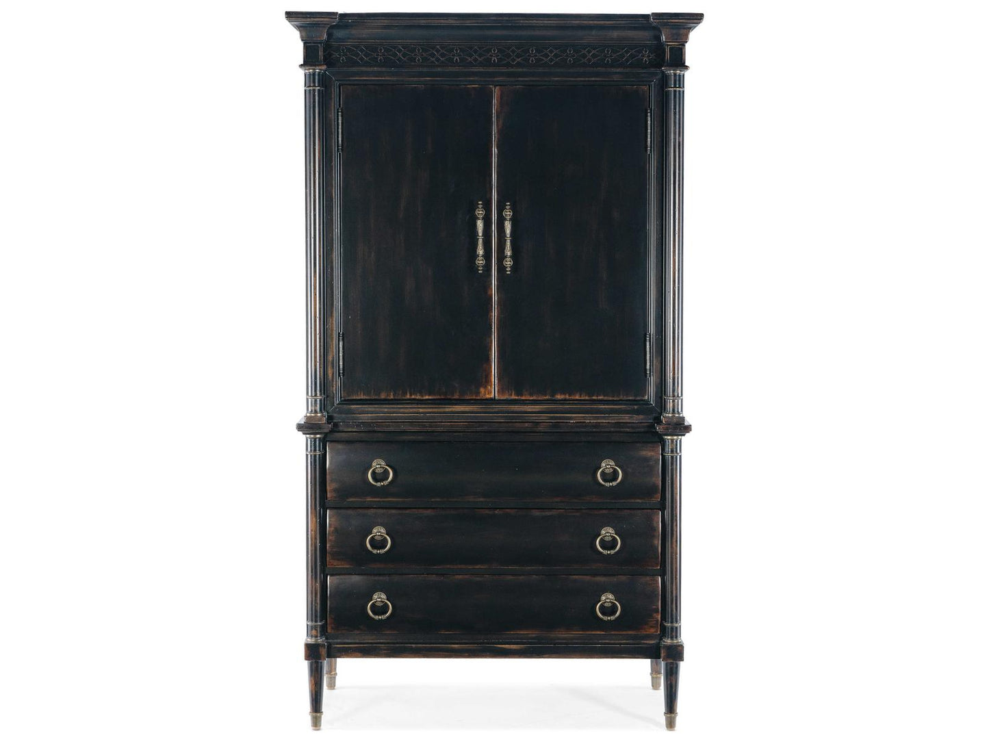 Charleston Jewelry Armoire in Black Cherry with Antique Bronze Hardware