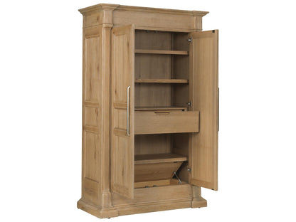 Driftwood Wardrobe with Adjustable Shelves and Jewelry Tray in Buckboard Finish