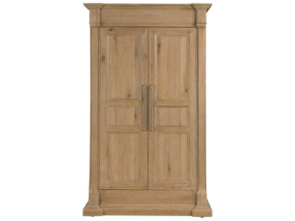 Driftwood Wardrobe with Adjustable Shelves and Jewelry Tray in Buckboard Finish