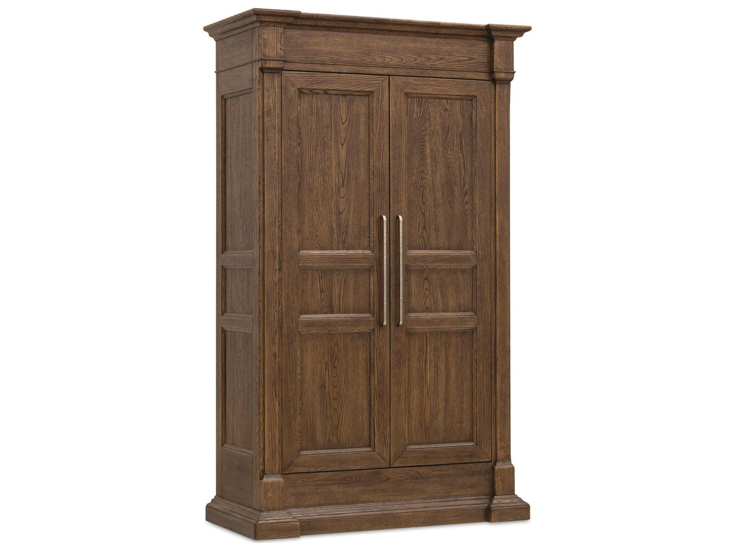 Driftwood Armoire with Worn Saddle Finish