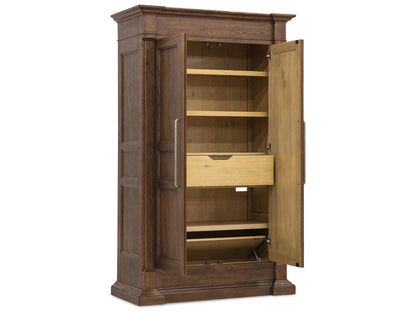 Driftwood Armoire with Worn Saddle Finish