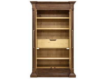 Driftwood Armoire with Worn Saddle Finish