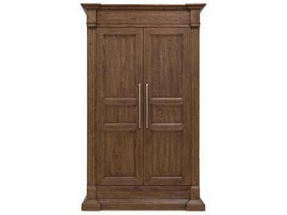 Driftwood Armoire with Worn Saddle Finish