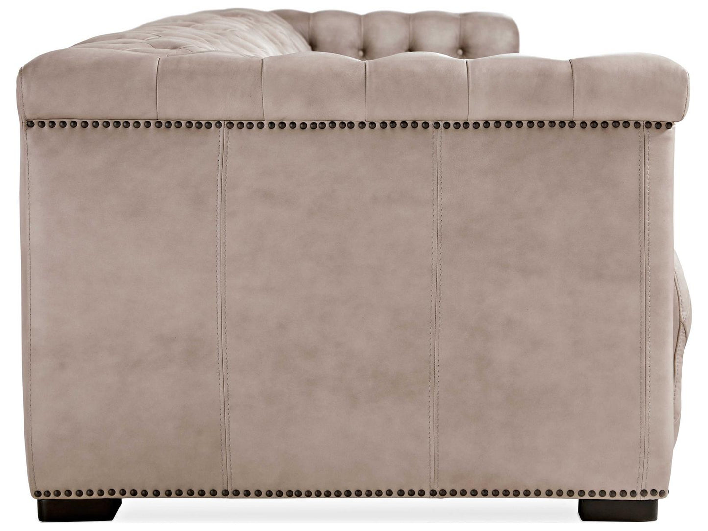 Savion Power Reclining Leather Sofa with Power Headrests in Giovanni Taupe