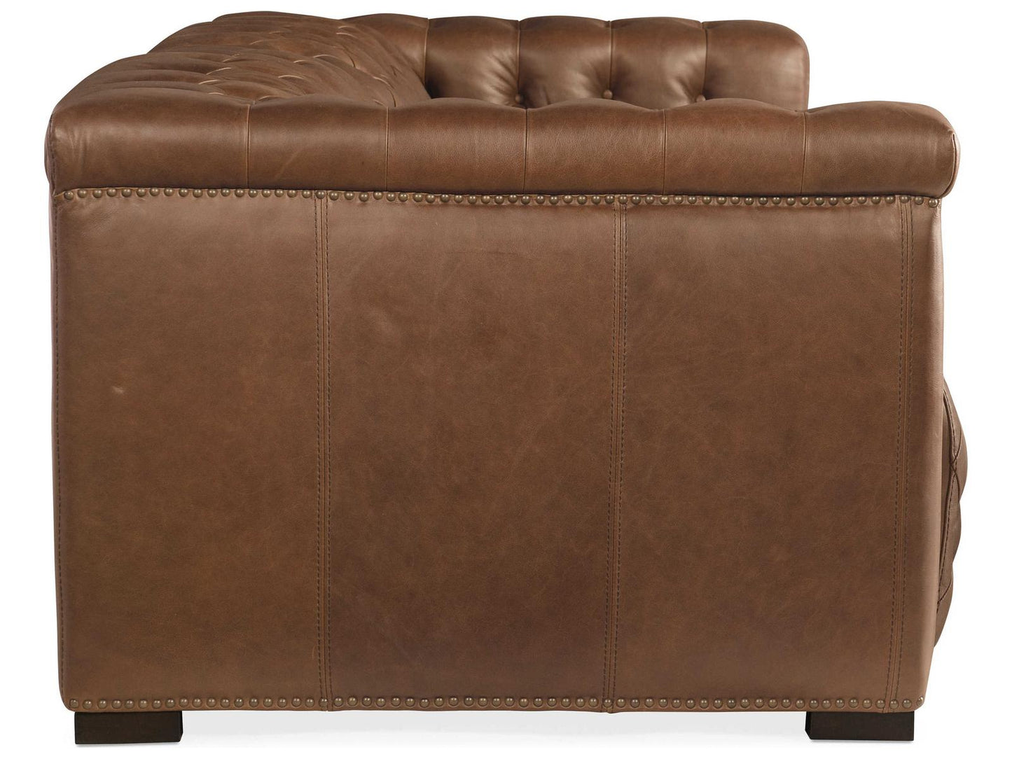 Savion Power Reclining Aniline Leather Sofa with Power Headrests in Saddlebag Lodge