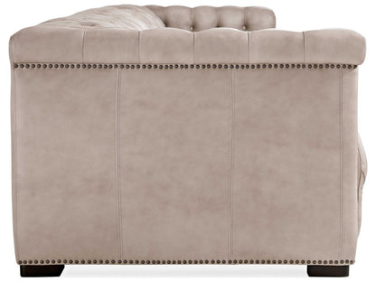Savion Grandier Power Reclining Sofa with Power Headrest in Giovanni Taupe Leather