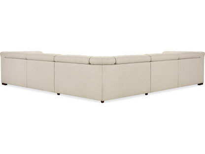 Ss Beige Faux Leather Sectional Sofa