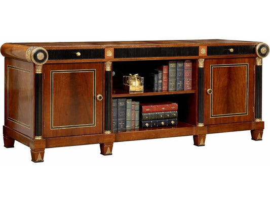 E-10 75-Inch Solid Wood Media Console in Walnut and Cream