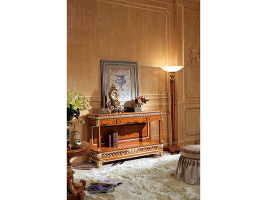 E-62 Rectangular Wood Console Table Walnut Color