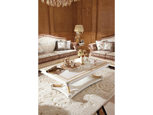 E-62 Rectangular Wood Console Table in White
