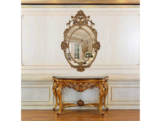 Inf Rectangular Marble Console Table