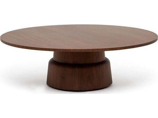 Graves Round Wood Classic Walnut Coffee Table